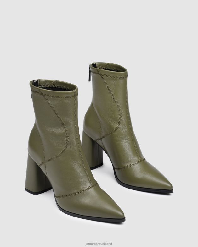 Jo Mercer Olive Green Leather Tex high ankle boots Footwear 46242366