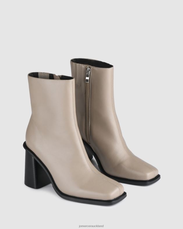 Jo Mercer Taupe Leather King high ankle boots Footwear 46242304