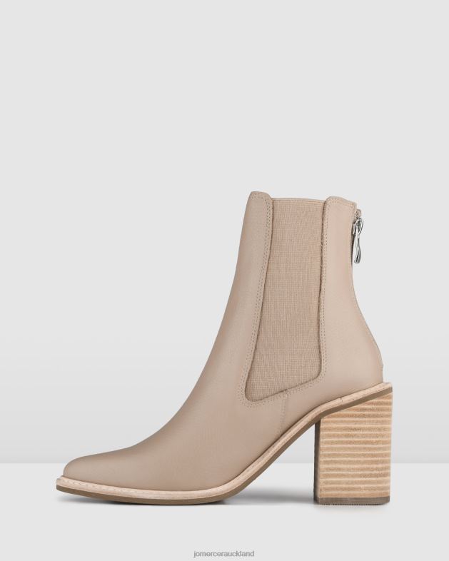 Jo Mercer Taupe Leather Luxe high ankle boots Footwear 46242312