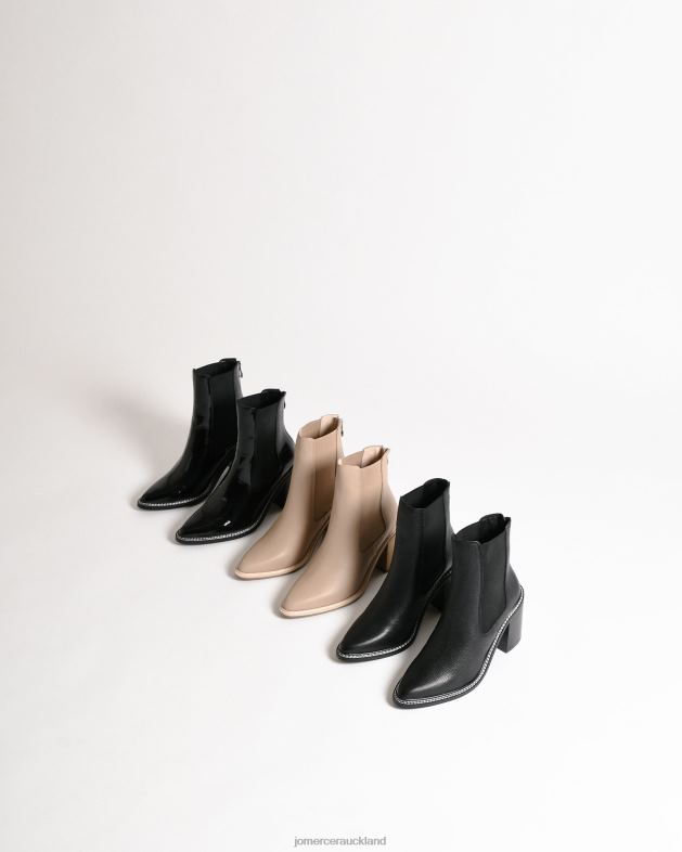 Jo Mercer Taupe Leather Luxe high ankle boots Footwear 46242312