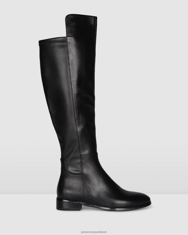 Jo Mercer Black Leather Ventura flat over the knee boots Footwear 46242344