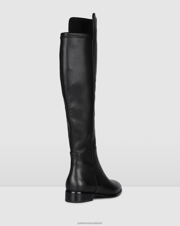 Jo Mercer Black Leather Ventura flat over the knee boots Footwear 46242344