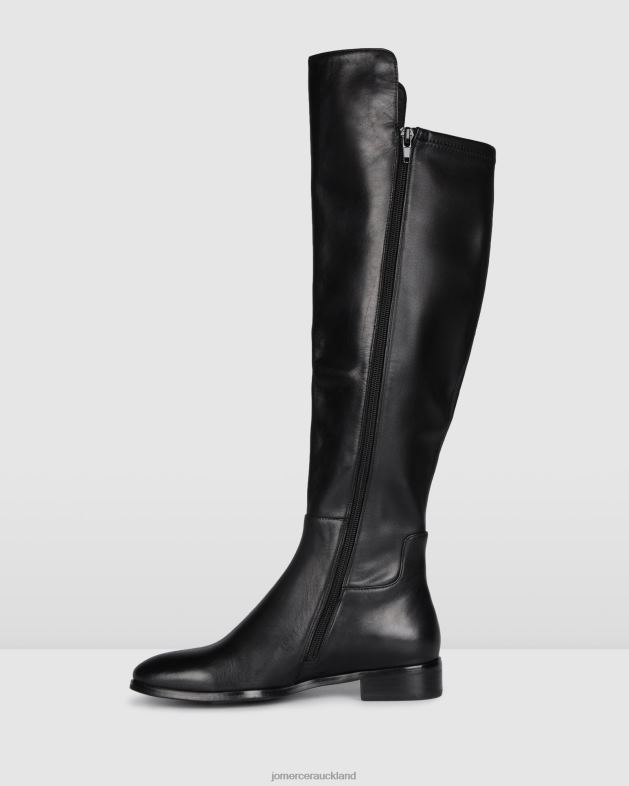 Jo Mercer Black Leather Ventura flat over the knee boots Footwear 46242344