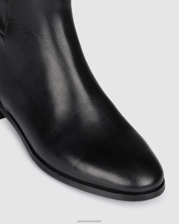 Jo Mercer Black Leather Ventura flat over the knee boots Footwear 46242344
