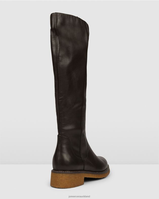 Jo Mercer Dark Chocolate Leather Hira knee boots Footwear 46242386