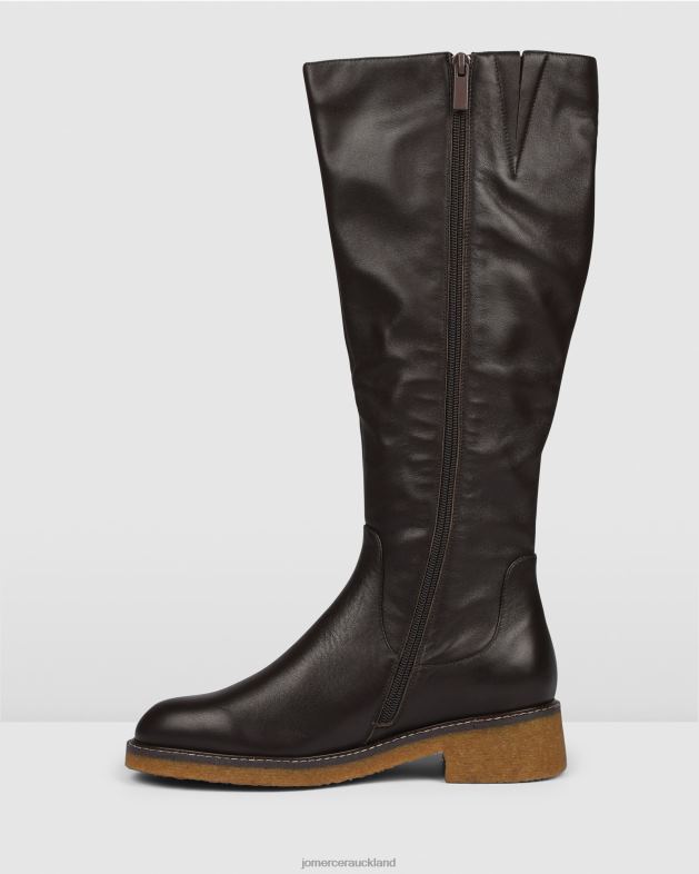 Jo Mercer Dark Chocolate Leather Hira knee boots Footwear 46242386