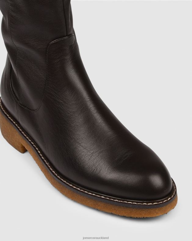 Jo Mercer Dark Chocolate Leather Hira knee boots Footwear 46242386