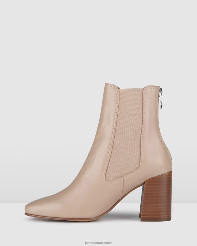 Jo Mercer Beige Leather Diamond mid ankle boots Footwear 46242319