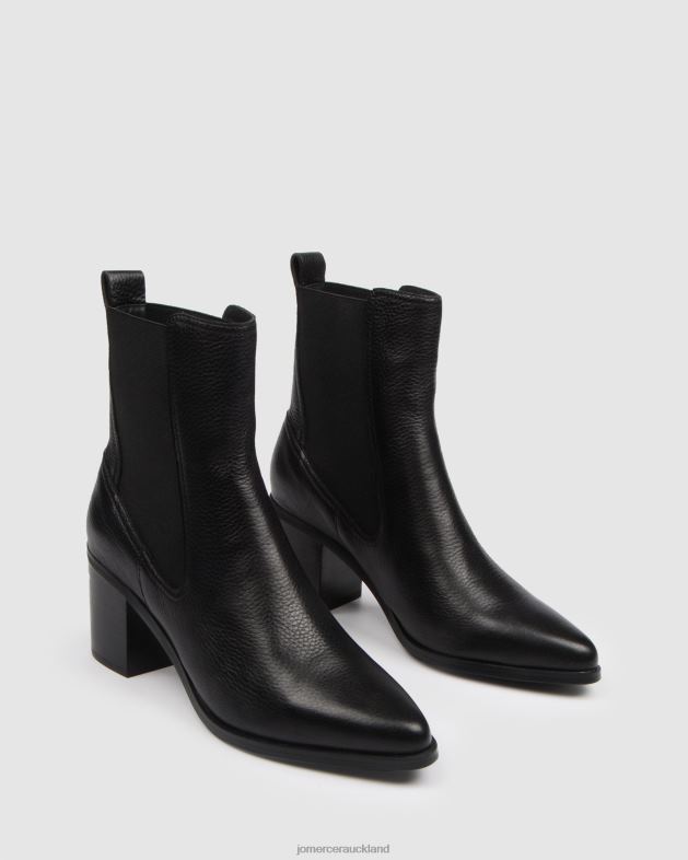 Jo Mercer Black Leather Ace mid ankle boots Footwear 46242323