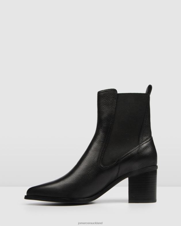 Jo Mercer Black Leather Ace mid ankle boots Footwear 46242323