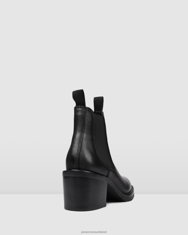 Jo Mercer Black Leather Ayla mid ankle boots Footwear 46242324