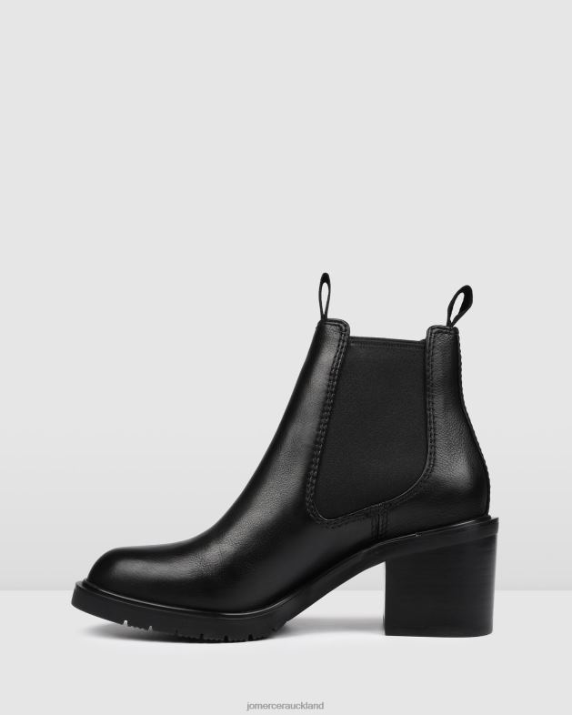 Jo Mercer Black Leather Ayla mid ankle boots Footwear 46242324