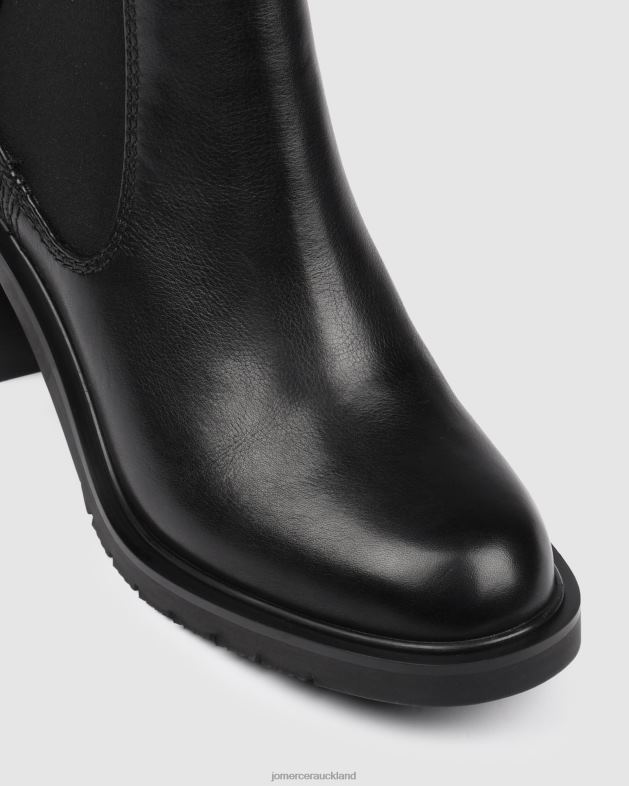 Jo Mercer Black Leather Ayla mid ankle boots Footwear 46242324