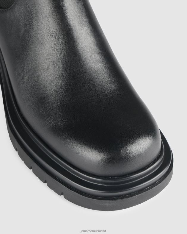 Jo Mercer Black Leather Bailey mid ankle boots Footwear 46242300