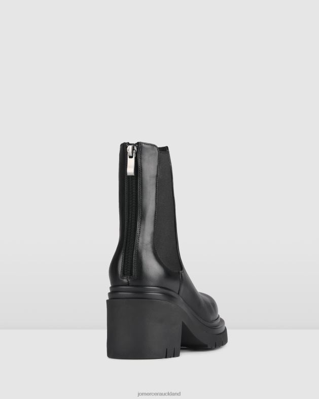 Jo Mercer Black Leather Bailey mid ankle boots Footwear 46242300