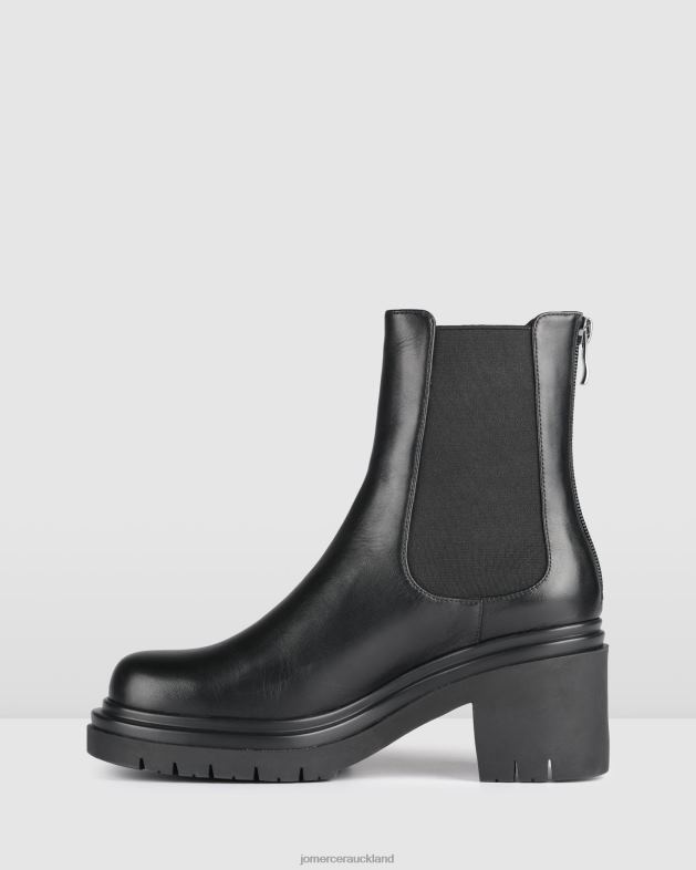 Jo Mercer Black Leather Bailey mid ankle boots Footwear 46242300