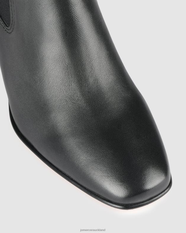 Jo Mercer Black Leather Diamond mid ankle boots Footwear 46242318