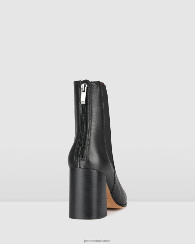 Jo Mercer Black Leather Diamond mid ankle boots Footwear 46242318