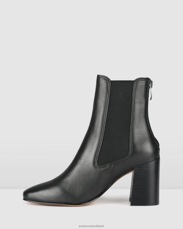 Jo Mercer Black Leather Diamond mid ankle boots Footwear 46242318