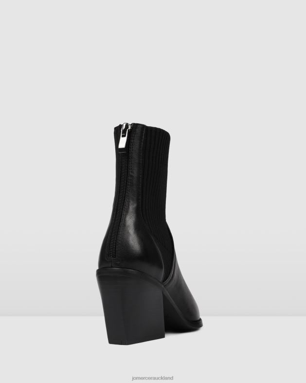 Jo Mercer Black Leather Fade mid ankle boots Footwear 46242333