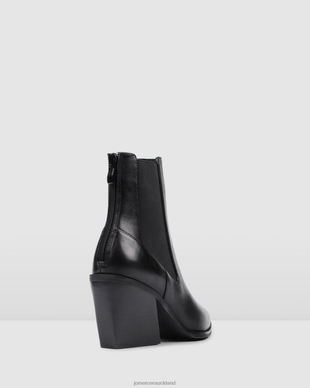 Jo Mercer Black Leather Feist mid ankle boots Footwear 46242334