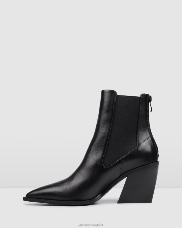 Jo Mercer Black Leather Feist mid ankle boots Footwear 46242334
