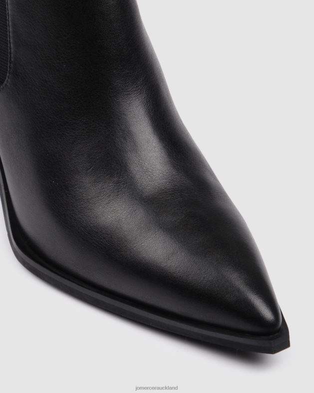 Jo Mercer Black Leather Feist mid ankle boots Footwear 46242334