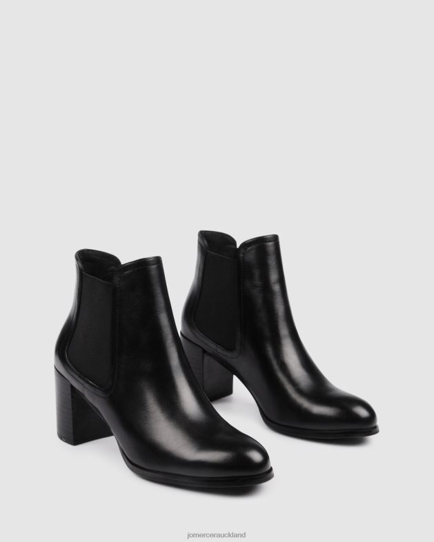 Jo Mercer Black Leather Franco mid ankle boots Footwear 46242351