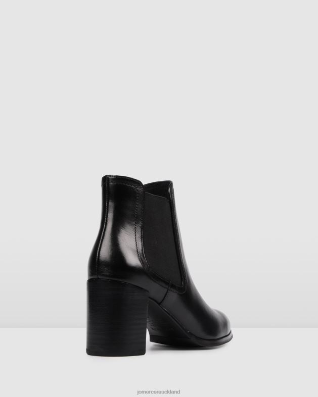 Jo Mercer Black Leather Franco mid ankle boots Footwear 46242351