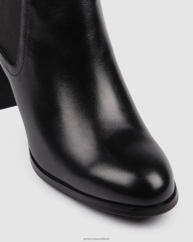 Jo Mercer Black Leather Franco mid ankle boots Footwear 46242351