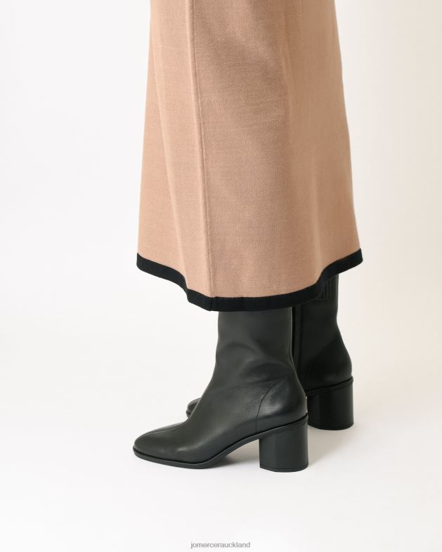 Jo Mercer Black Leather Kearney mid ankle boots Footwear 46242310