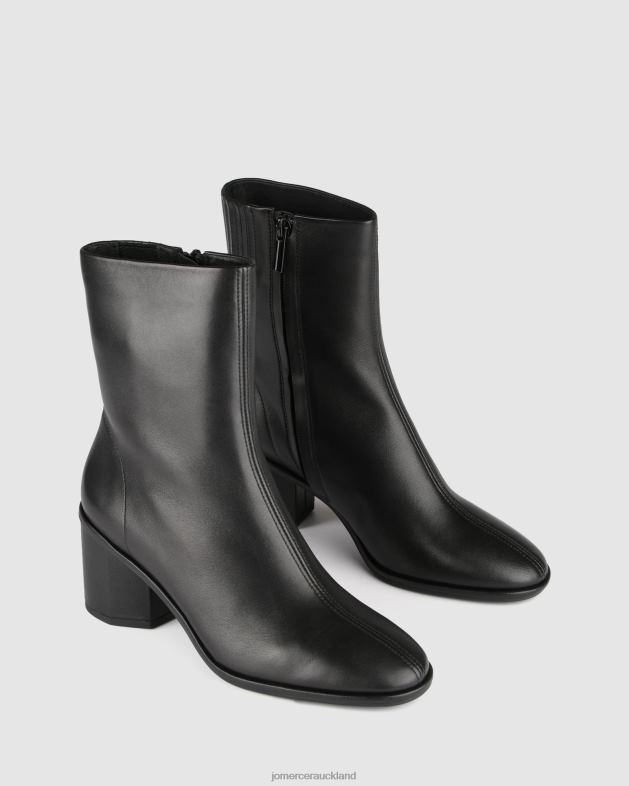 Jo Mercer Black Leather Kearney mid ankle boots Footwear 46242310