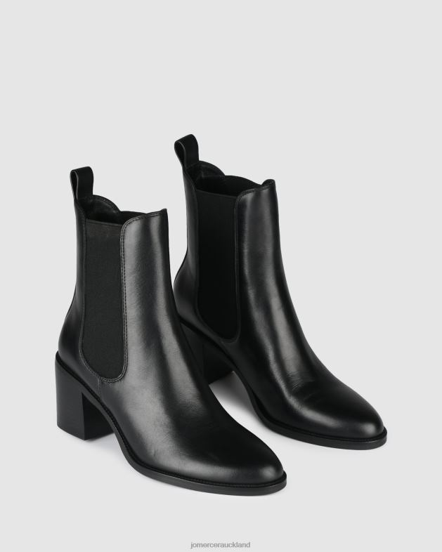 Jo Mercer Black Leather Marlowe mid ankle boots Footwear 46242307