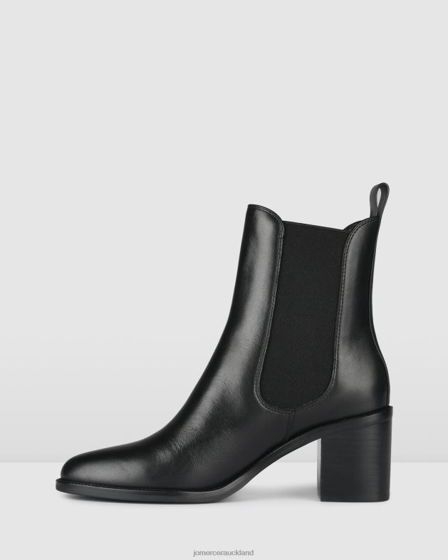 Jo Mercer Black Leather Marlowe mid ankle boots Footwear 46242307