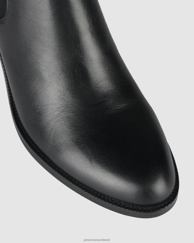 Jo Mercer Black Leather Marlowe mid ankle boots Footwear 46242307