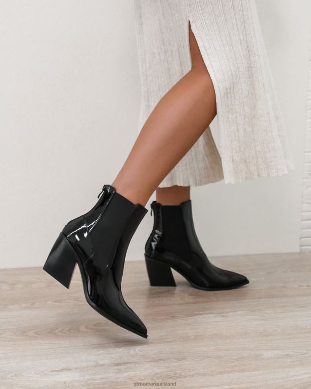 Jo Mercer Black Patent Feist mid ankle boots Footwear 46242335