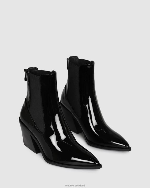 Jo Mercer Black Patent Feist mid ankle boots Footwear 46242335