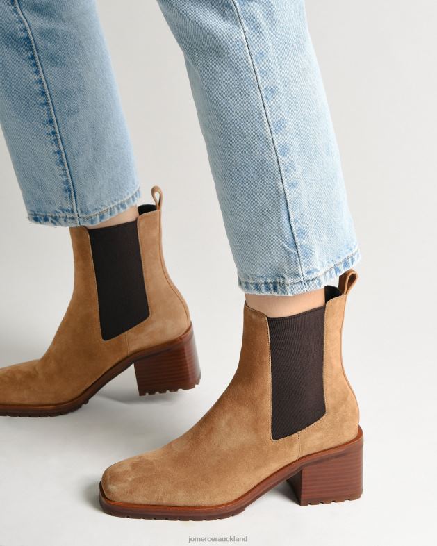 Jo Mercer Tan Suede Harley mid ankle boots Footwear 46242358