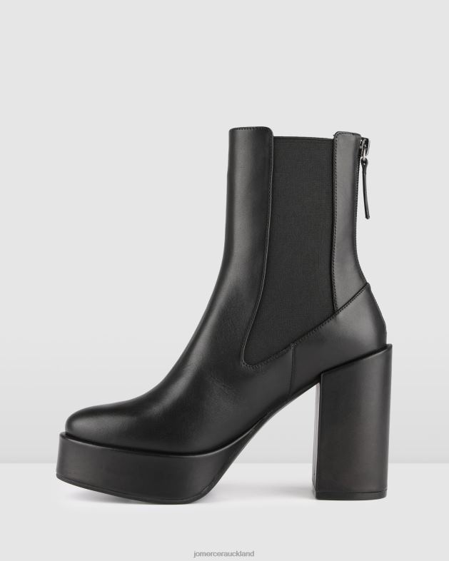 Jo Mercer Black Leather Emma high platform ankle boots Footwear 46242146