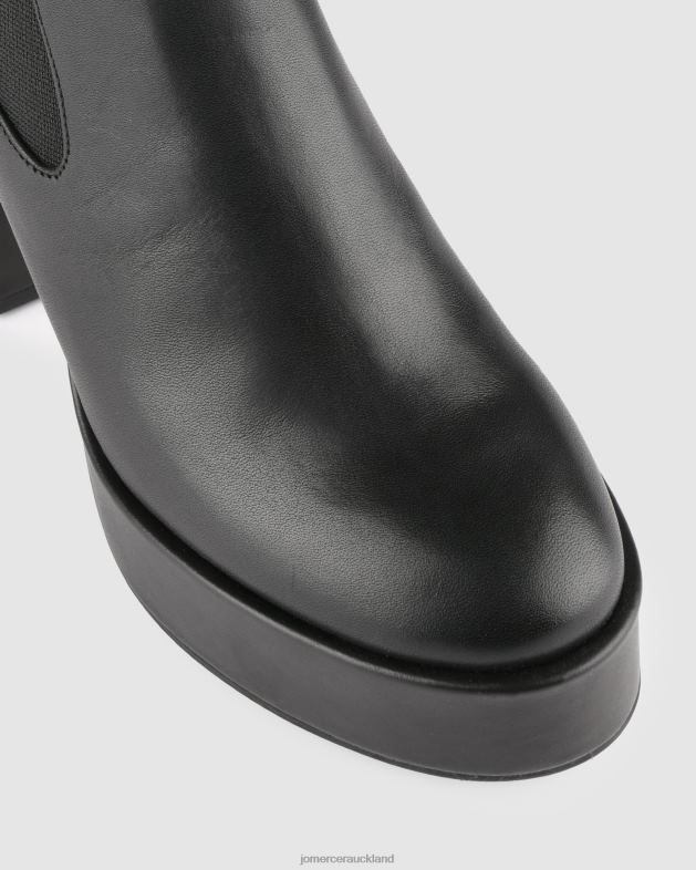 Jo Mercer Black Leather Emma high platform ankle boots Footwear 46242146