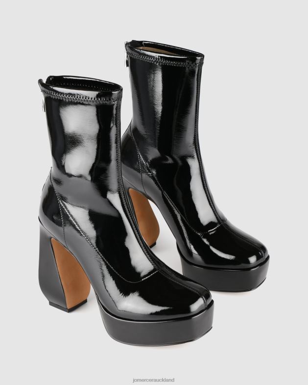Jo Mercer Black Patent Park platform high ankle boots Footwear 46242148