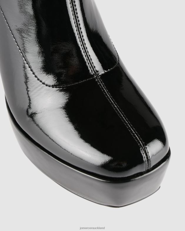 Jo Mercer Black Patent Park platform high ankle boots Footwear 46242148