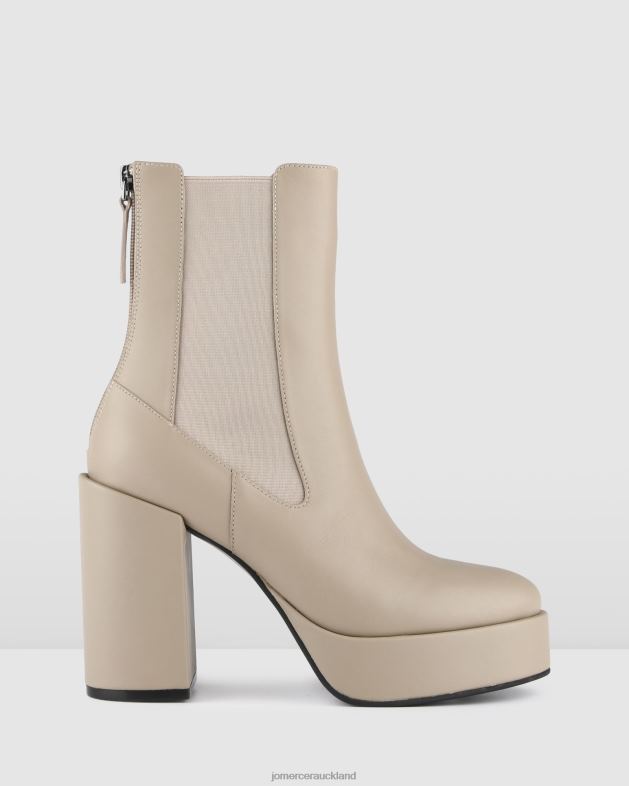 Jo Mercer Taupe Leather Emma high platform ankle boots Footwear 46242147