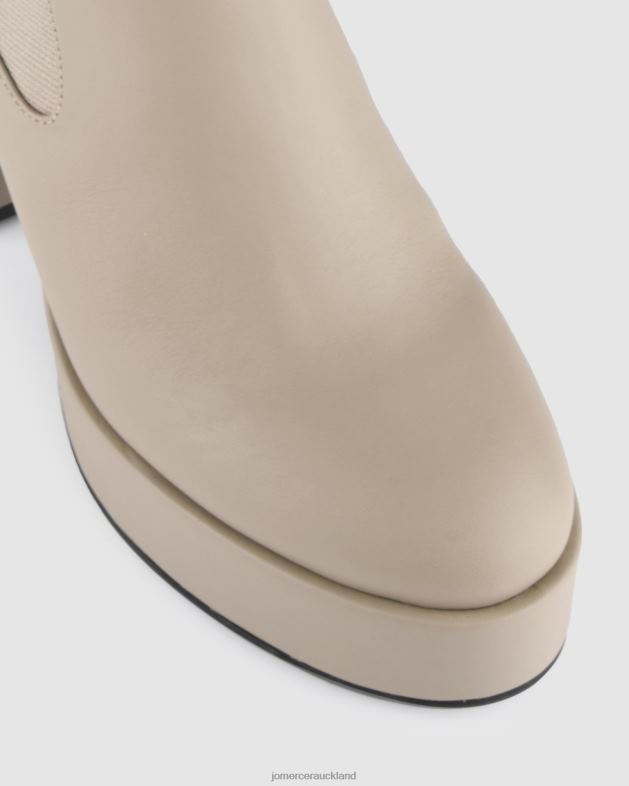 Jo Mercer Taupe Leather Emma high platform ankle boots Footwear 46242147