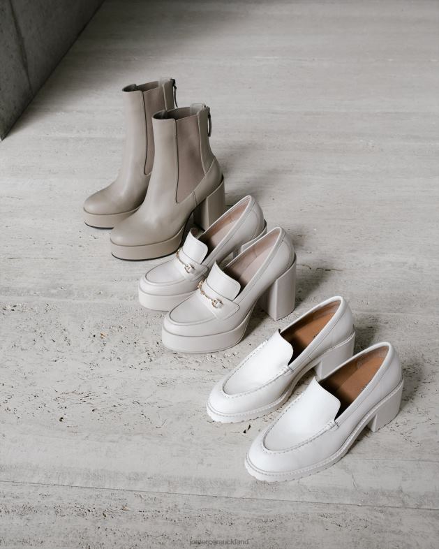 Jo Mercer Taupe Leather Emma high platform ankle boots Footwear 46242147