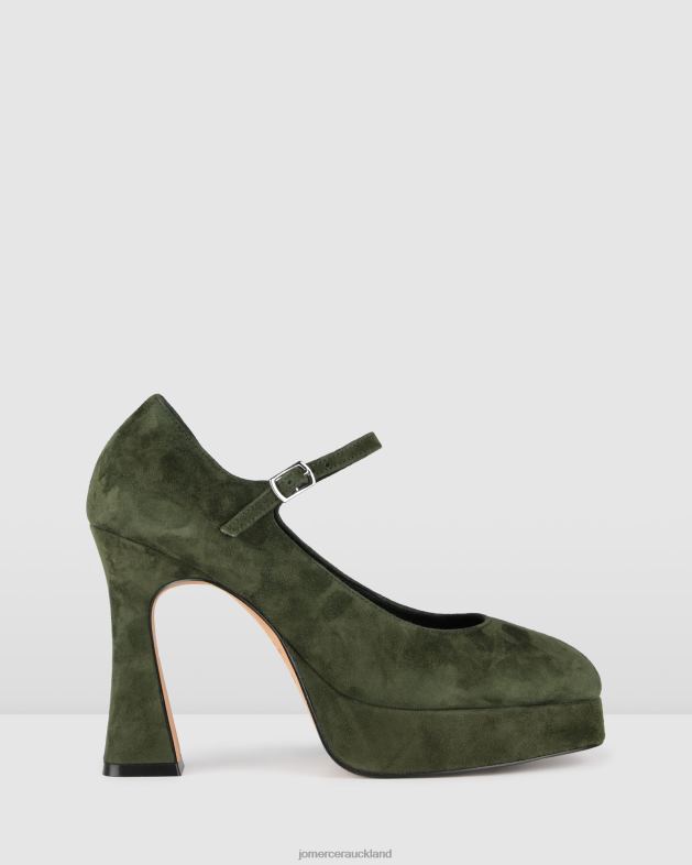 Jo Mercer Forest Green Suede Ravina platform high heels Footwear 4624296