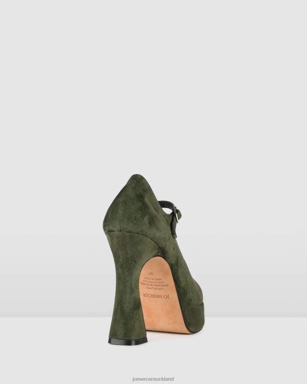 Jo Mercer Forest Green Suede Ravina platform high heels Footwear 4624296