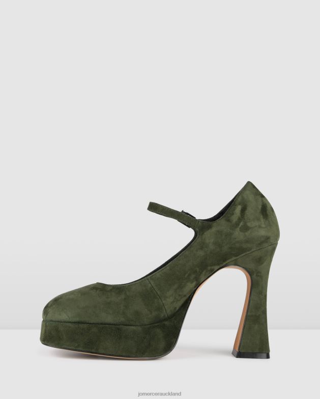 Jo Mercer Forest Green Suede Ravina platform high heels Footwear 4624296