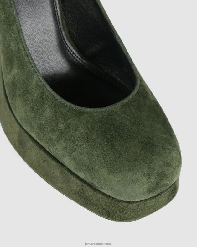 Jo Mercer Forest Green Suede Ravina platform high heels Footwear 4624296