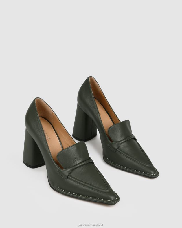 Jo Mercer Olive Green Leather Covet high heels Footwear 4624280